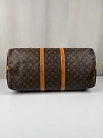 Sac de voyage Keepall 55 Louis Vuitton en toile monogram avec bandoulière - Photo 3