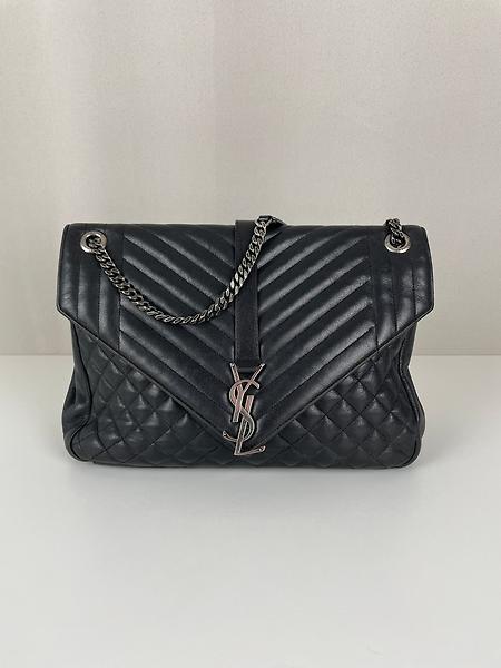 Saint Laurent Collège Grand modèle en cuir noir