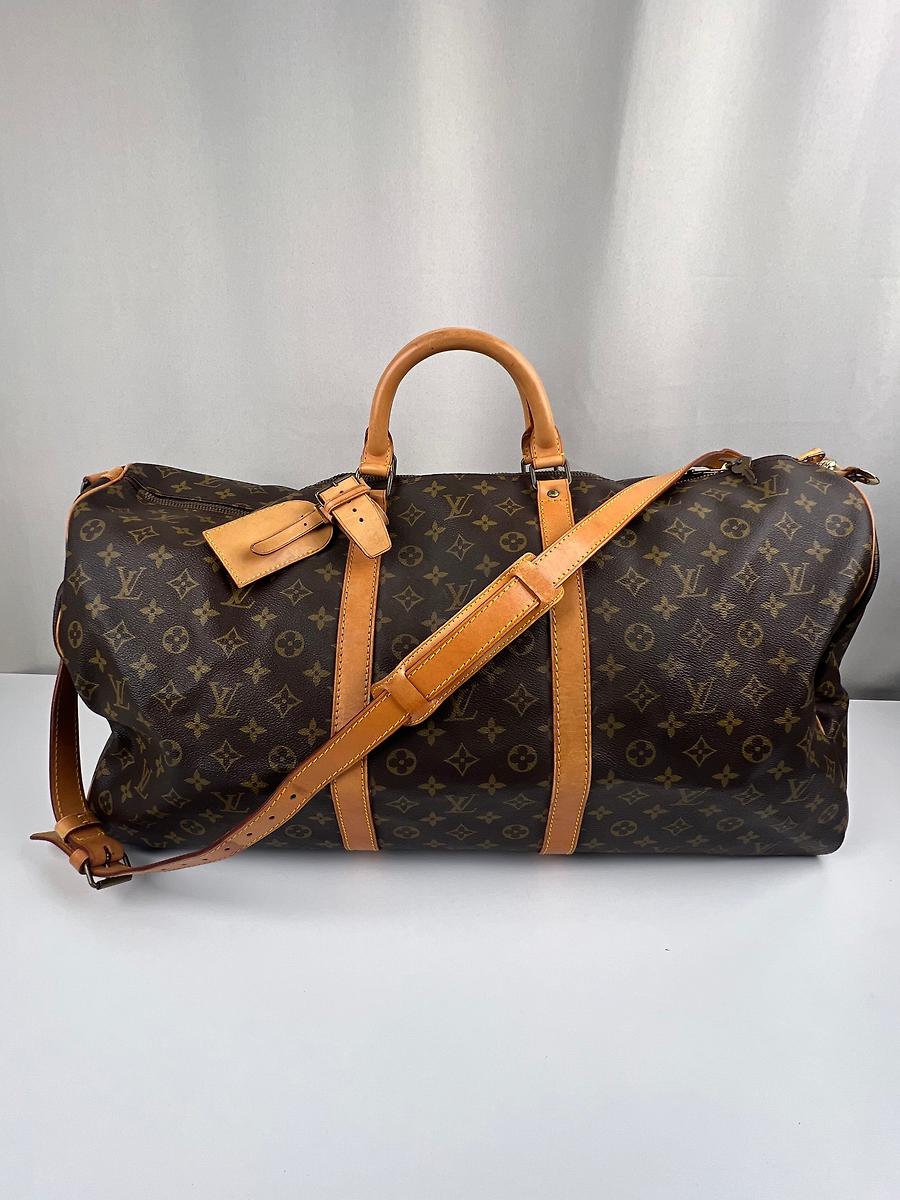 Sac de voyage Louis Vuitton Keepall 60 monogram avec bandoulière