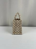 Petit cabas Céline Triomphe tissu marron avec bandoulière - Photo 8
