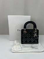 Sac bandoulière Mini sac Lady Dior en satin et strass - Photo 5