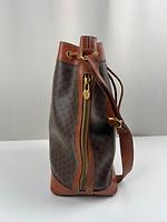 Sac seau Céline toile Macadam marron - Photo 5