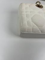 Sac bandoulière Dior Lady D-Joy médium blanc en tissu - Photo 10