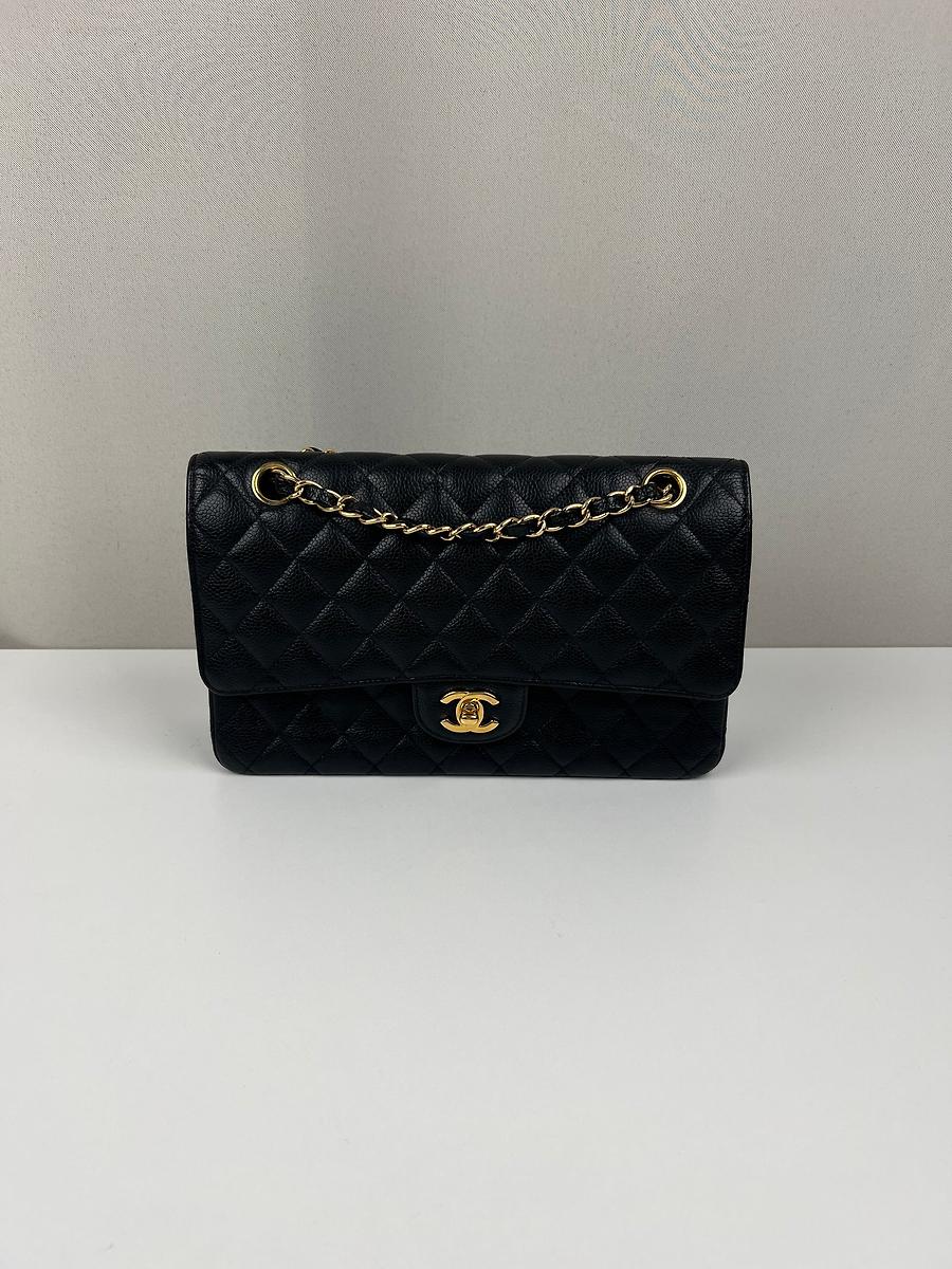 Sac bandoulière Chanel Timeless Medium cuir grainé noir