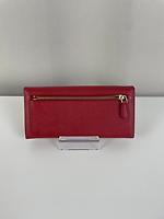 Portefeuille long Prada en cuir saffiano rouge - Photo 3