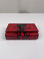 Sac Saint Laurent Kate effet python cuir rouge - Photo 7