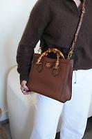 Sac cabas Gucci Diana bambou cuir marron - Photo 2