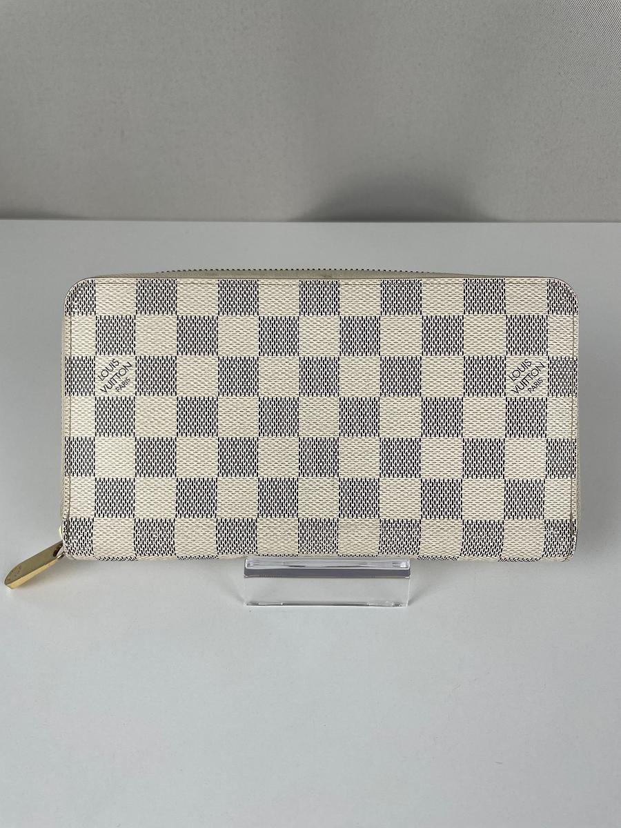 Portefeuille Louis Vuitton Zippy Organizer en toile Damier Azur