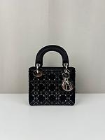 Sac bandoulière Mini sac Lady Dior en satin et strass - Photo 1